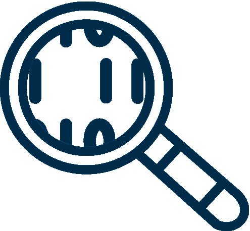 Abbildung: Lupe mit Einsen und Nullen darin