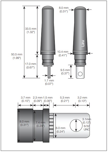 TE Connectivity / Linx Technologies LP Series Monopole Antenna