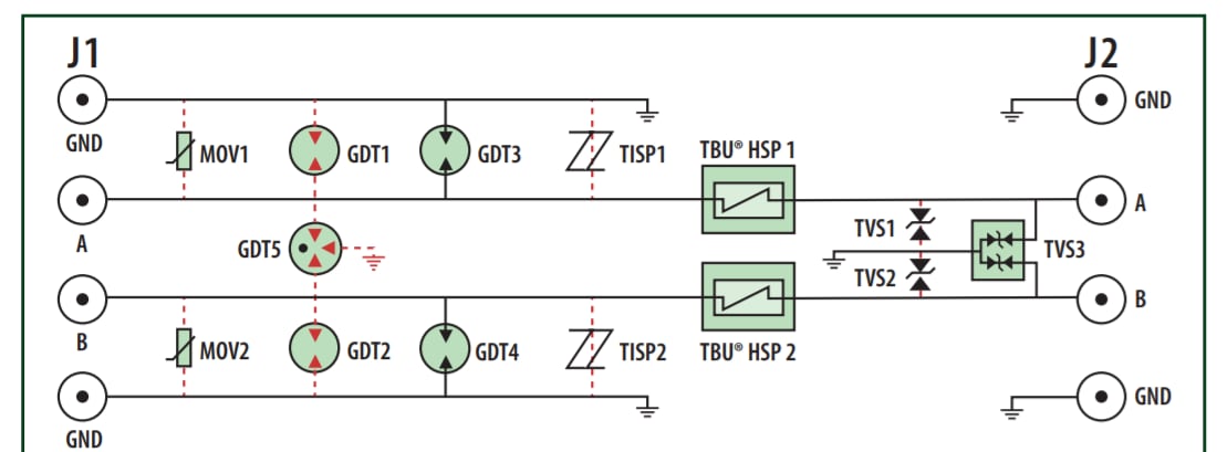 Tabelle - Bourns RS-485EVALBOARD1 und RS-485EVALBOARD2