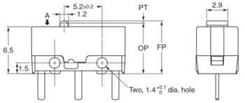 Omron Electronics D2FS Ultra Subminiature Basic Switch