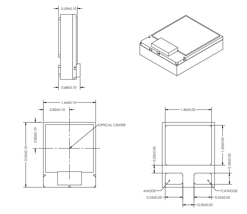 Technische Zeichnung - Lumileds LUXEON® Z ES Hochleistungs-LEDs