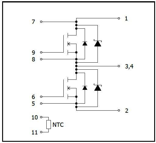 ROHM Semiconductor BSM300D12P2E001 SiC Power Module