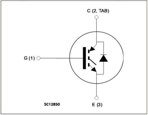 Schaltplan - STMicroelectronics STGWT28IH125DF Trench-Gate-Field-Stop-IGBT 