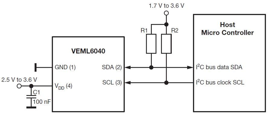 Vishay Semiconductors VEML6040 RGBW-Farbsensor