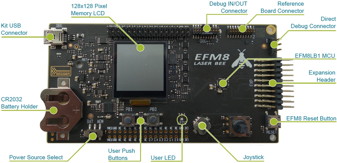 Technische Zeichnung - Silicon Labs EFM8LB1 Laser Bee Starter Kit