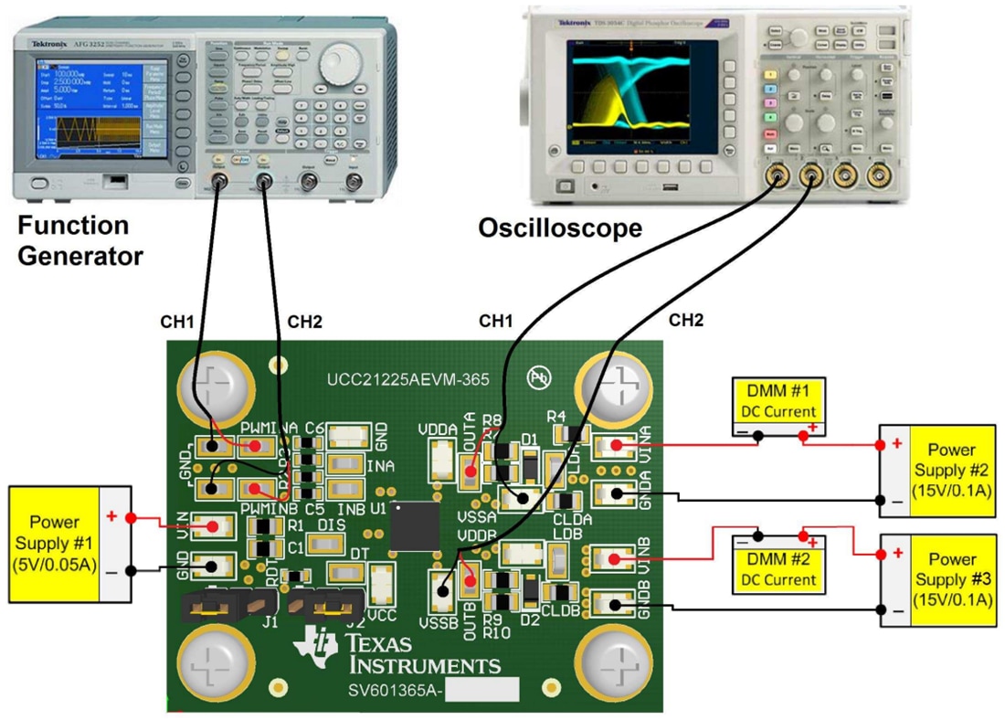 Technische Zeichnung - Texas Instruments UCC21225AEVM-365 Treiber-Evaluierungsmodul (EVM)