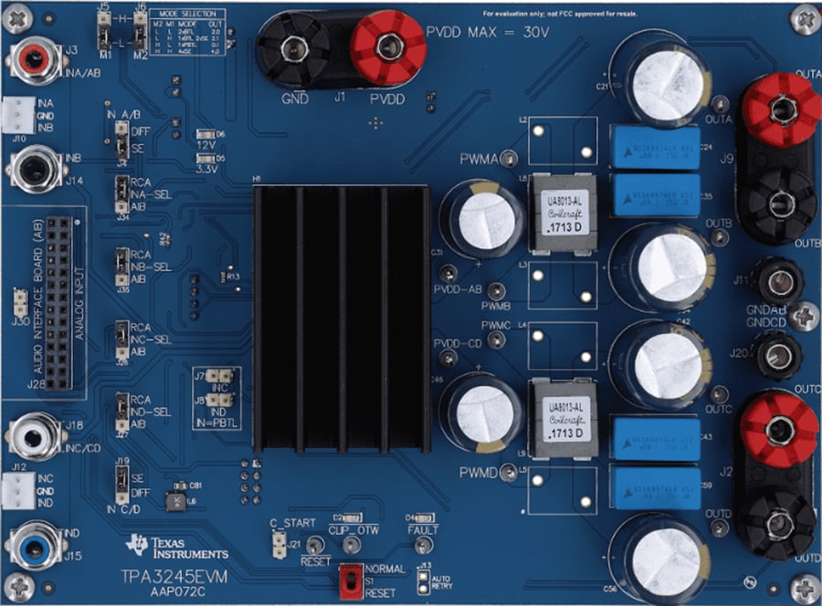 Texas Instruments TPA3245EVM PurePath™ Ultra-HD-Evaluationsmodul