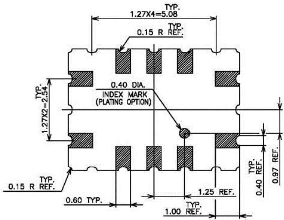 Technische Zeichnung - Amphenol SGX Sensortech Kompakte MiCS-MOS-Sensoren