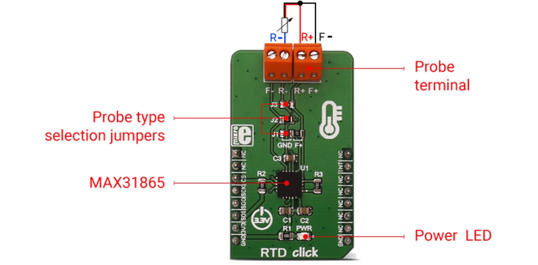 Mikroe MIKROE-2815 RTD-Click