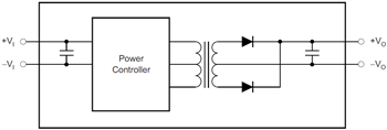 Blockdiagramm - Texas Instruments DCH01 Isolierte DC/DC-Miniaturwandler