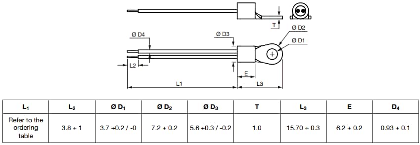 Vishay / BC Components NTCALUG01T NTC-Thermistoren