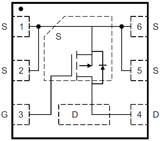 Schaltplan - Texas Instruments CSD25310Q2 20V p-Kanal-Leistungs-MOSFET