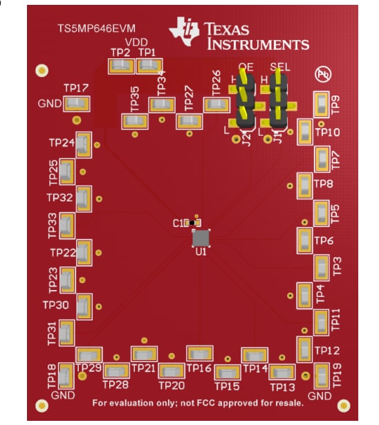 Schaltungsanordnung - Texas Instruments TS5MP646EVM Evaluierungsmodul