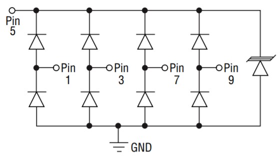 Tabelle - Bourns CDDFN10-3304N TVS-/Steuer-Diodenarrays