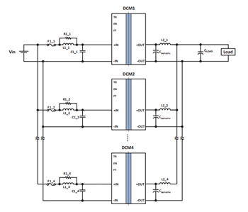 Applikations-Schaltungsdiagramm - Vicor DCM3623 Isolierte und geregelte DC/DC-Wandler