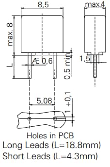 Littelfuse 396-Baureihe Radial bedrahtete Sicherungen
