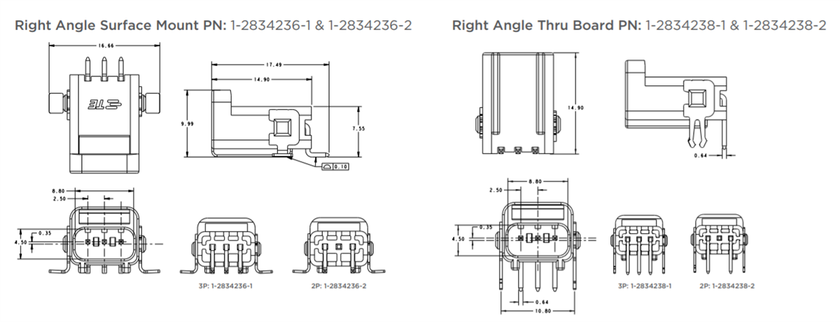 TE Connectivity SlimSeal Beleuchtungs-Steckverbinder