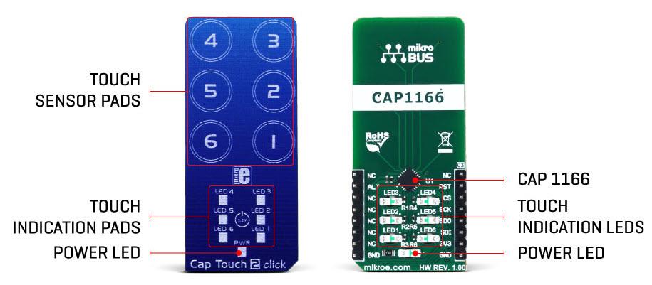 Mikroe MIKROE-2964 Cap Touch 2 Click