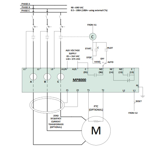 Applikations-Schaltungsdiagramm - Littelfuse MP8000 Bluetooth-fähiges Relais
