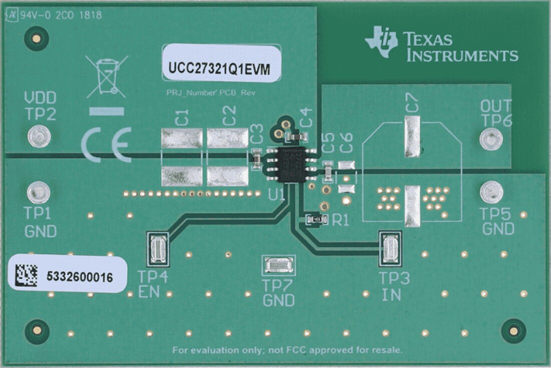 Technische Zeichnung - Texas Instruments UCC2732xQ1EVM Evaluationsmodule (EVMs)