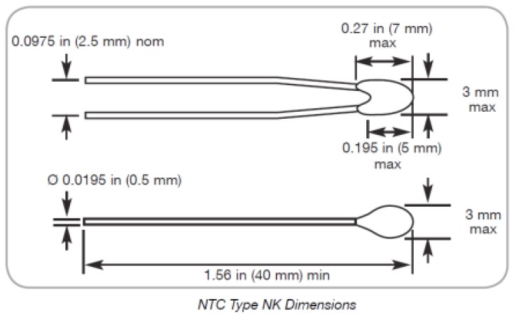 Amphenol Advanced Sensors NK-Baureihe NTC-Thermistoren