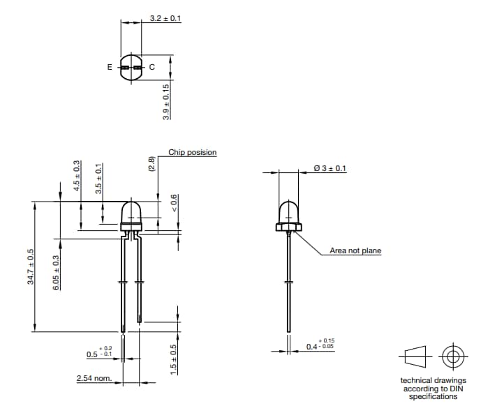 Vishay Semiconductors VSLB4940 Infrarot-Sendediode mit hoher Geschwindigkeit