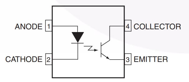 Schaltplan - onsemi / Fairchild Fototransistorausgangs-Optokoppler