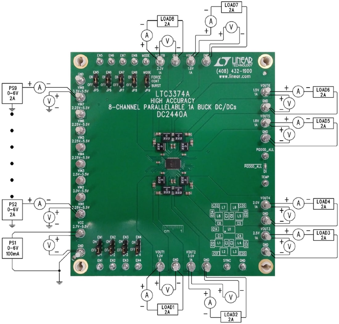 Tabelle - Analog Devices Inc. DC2440A Demonstrationsschaltung