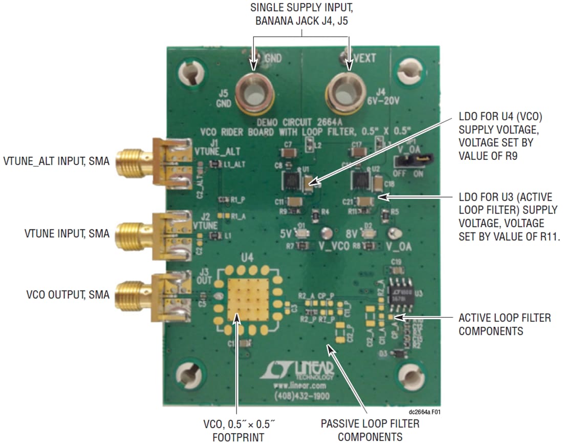 Tabelle - Analog Devices Inc. DC2664A Demonstrationsschaltung