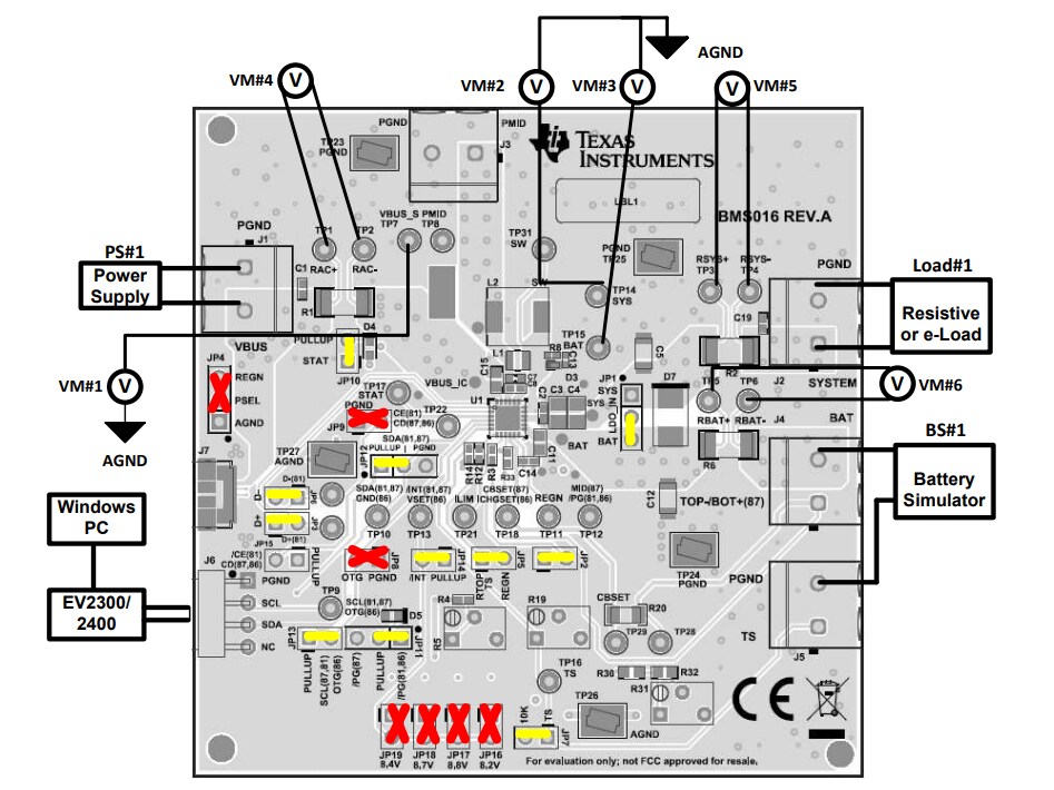 Schaltplan - Texas Instruments BQ25883EVM Evaluierungsmodul