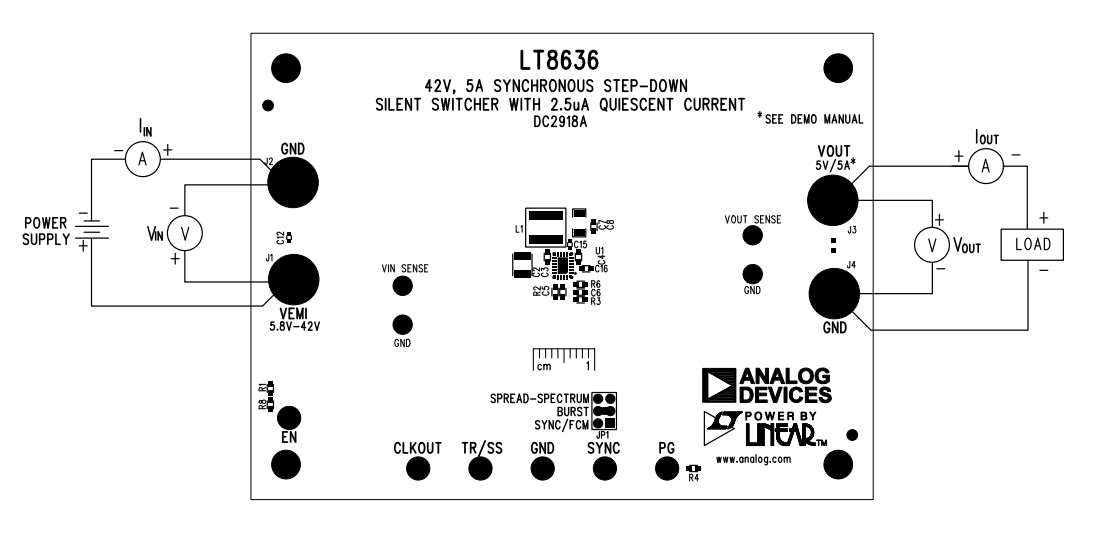 Schaltplan - Analog Devices Inc. DC2918A Demonstrationsboard für LT8636