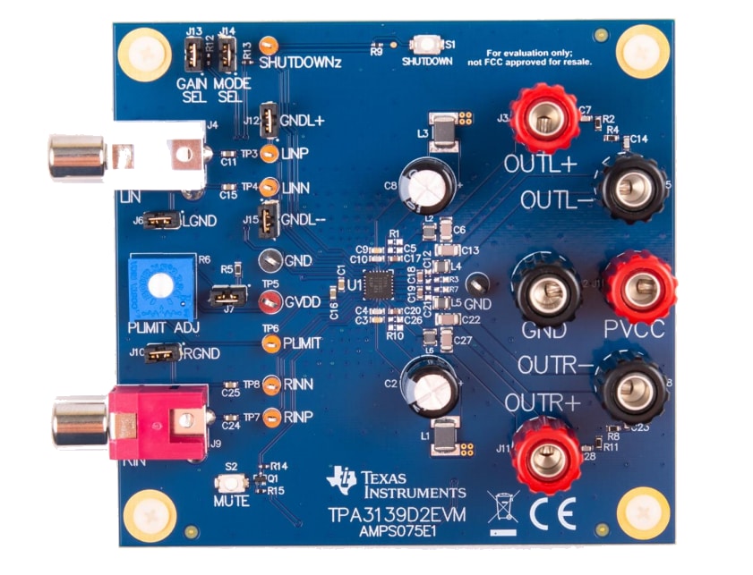 Schaltungsanordnung - Texas Instruments TPA3139D2EVM Evaluierungsmodul