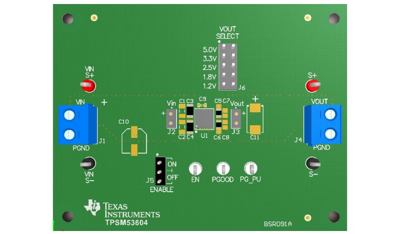Schaltungsanordnung - Texas Instruments TPSM5360xEVM Evaluierungsboards