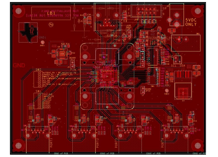 Schaltungsanordnung - Texas Instruments TUSB8044AEVM Evaluierungsmodul