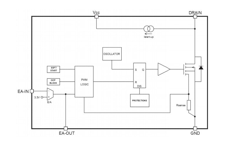 Blockdiagramm - STMicroelectronics VIPER122 Hochspannungswandler