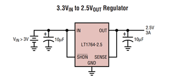 Applikations-Schaltungsdiagramm - Analog Devices Inc. LT1764/A LDO-Regler