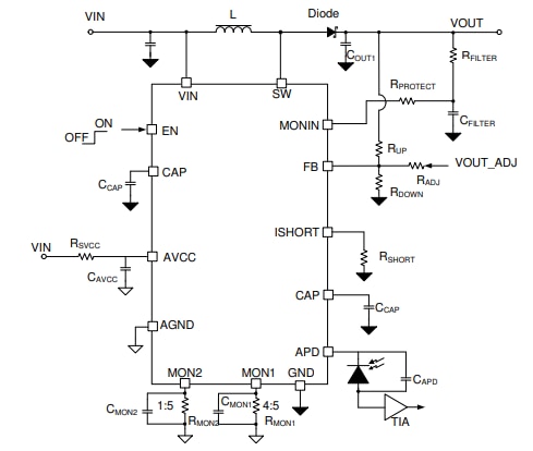 Applikations-Schaltungsdiagramm - Texas Instruments TPS61391 Aufwärtswandler
