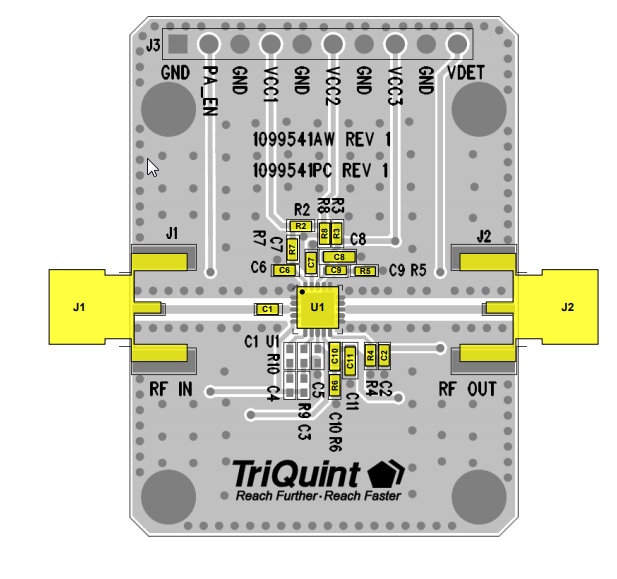 Qorvo QPA9501PCB401 Evaluierungsboard
