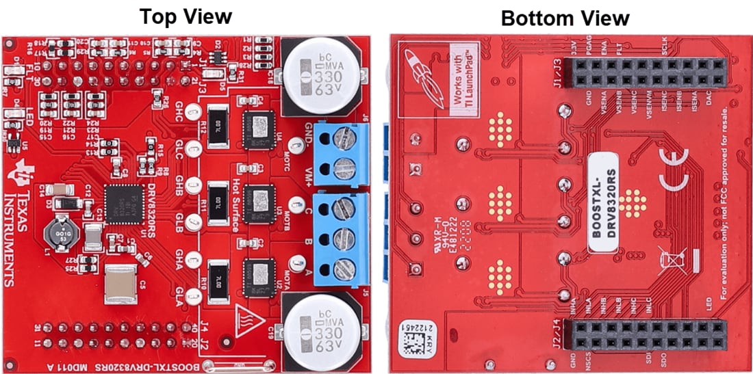 Technische Zeichnung - Texas Instruments BOOSTXL-DRV8320RS Gate-Treiber-Evaluierungsmodul
