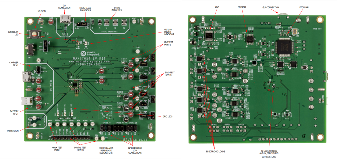 Schaltungsanordnung - Analog Devices / Maxim Integrated MAX77654EVKIT Evaluierungskit