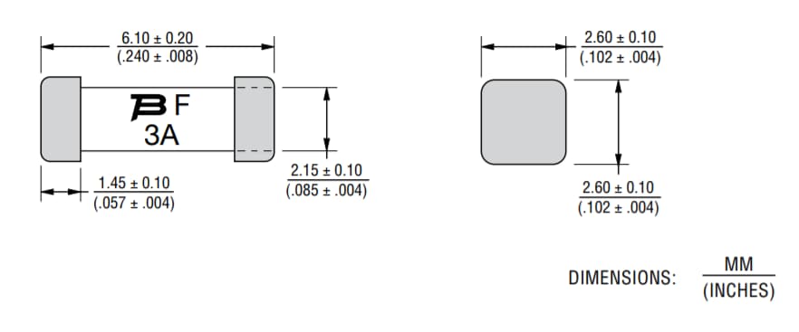 Blockdiagramm - Bourns SF-2410FP-T Flinke SMD-Präzisionssicherungen