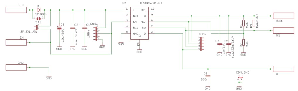 Schaltplan - Infineon Technologies TLS810D1LDV33 Demonstrationsboard