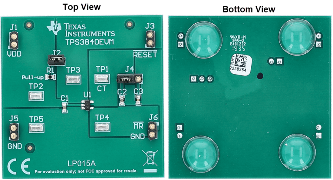 Technische Zeichnung - Texas Instruments TPS3840EVM Evaluierungsmodul (EVM)