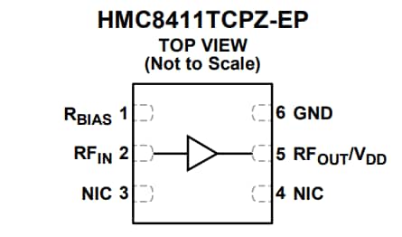 Blockdiagramm - Analog Devices Inc. HMC8411 Rauscharmer Verstärker