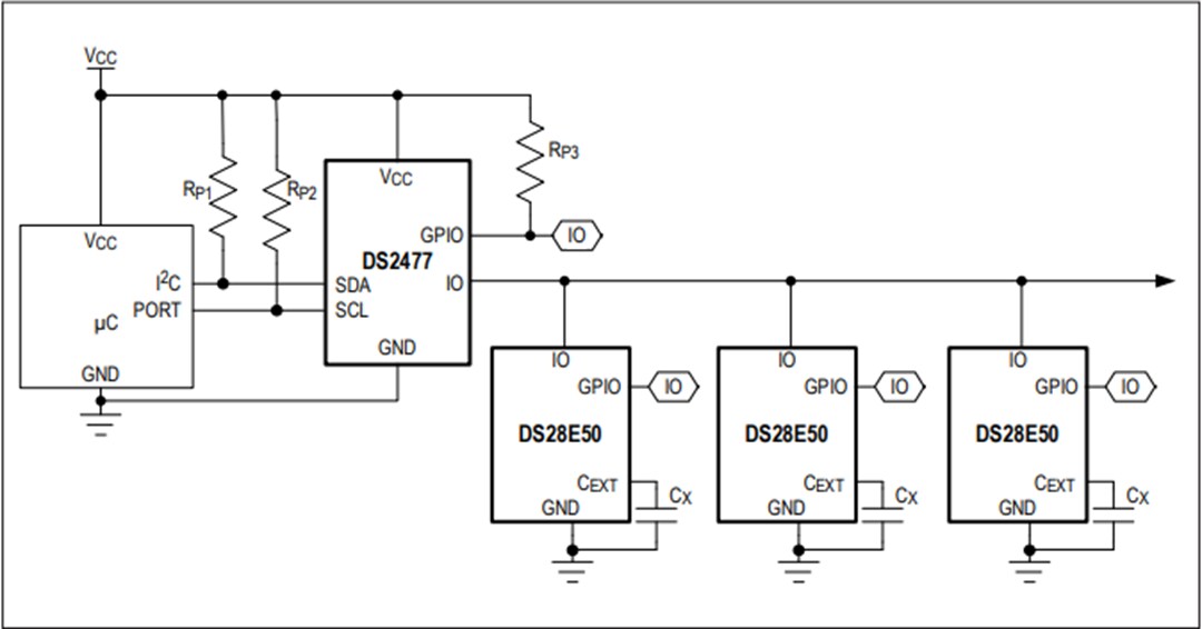 Applikations-Schaltungsdiagramm - Analog Devices / Maxim Integrated DS2477 Sicherer I2C-Coprozessor