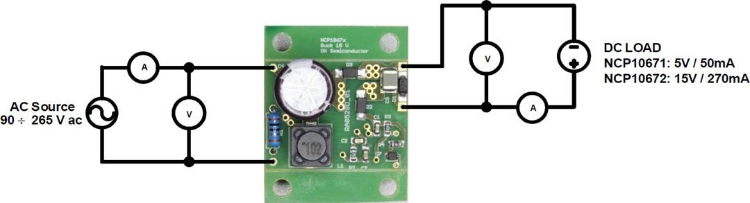onsemi NCP10671B05GEVB und NCP10672B15GEVB Evaluierungsboards