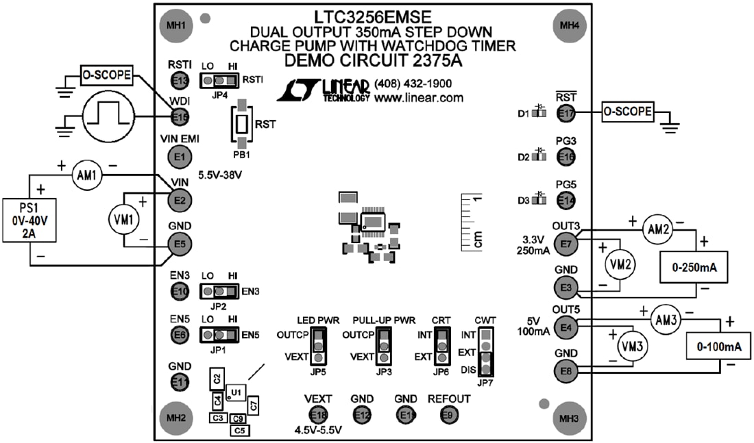 Tabelle - Analog Devices Inc. DC2375A Demonstrationsschaltung