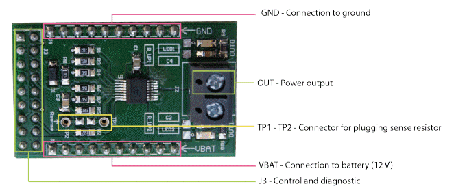 STMicroelectronics VNQ7E100AJ Evaluierungsboard