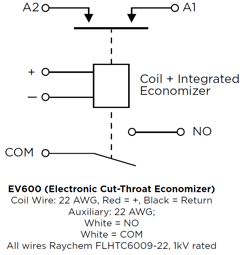 Schaltplan - TE Connectivity Kilovac EV600 Hochspannungs-Schaltschütze