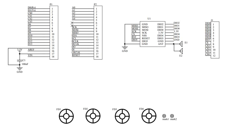 Schematic - DFRobot FireBeetle Covers-LoRa Radios